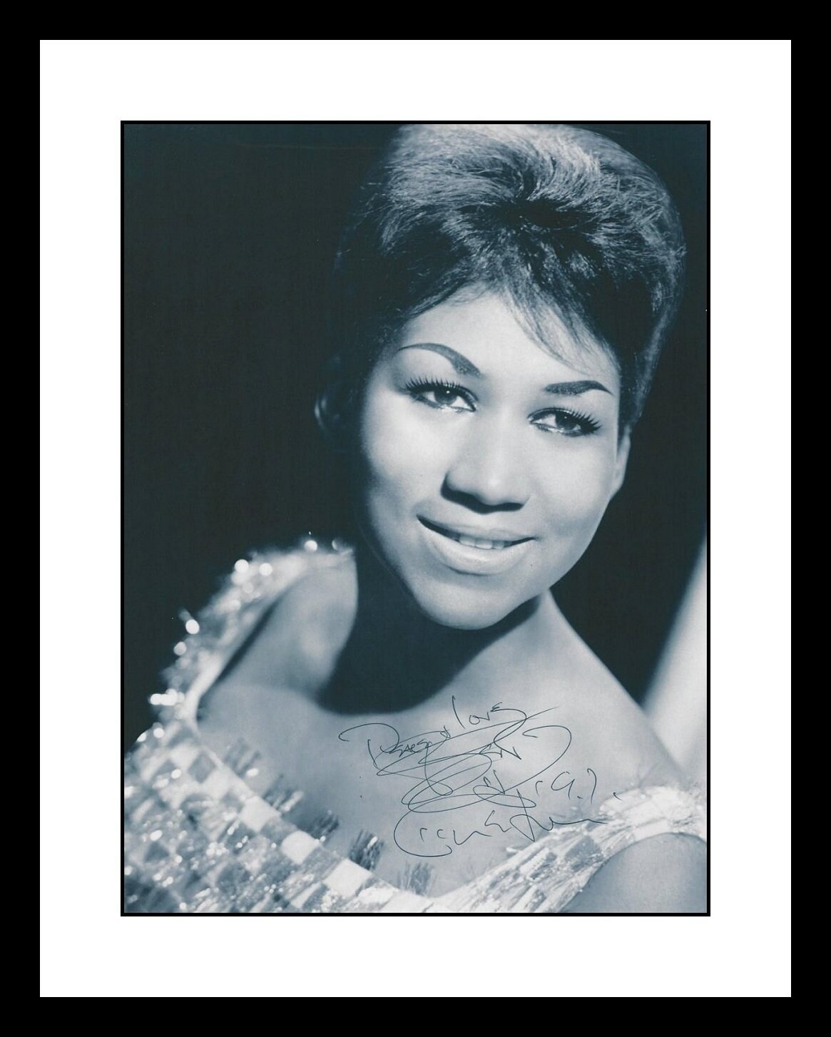 Ultra Rare - Aretha Franklin - Music Legend - Authentic Hand