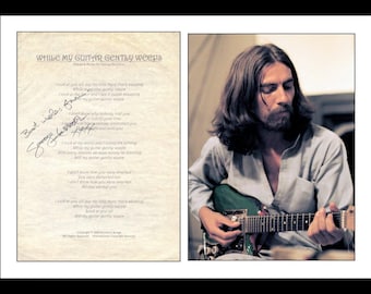 Ultra Rare - George Harrison - The Beatles - Musiklegende - Echtes, handsigniertes Autogramm