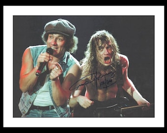 AC/DC ACDC 直筆サイン入り アンガス・ヤング サイン写真 ギター