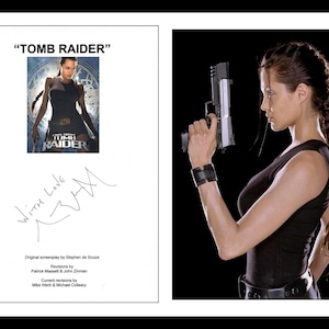 Ultra Hot - Angelina Jolie - Lara Croft - Tomb Raider - Authentic Hand Signed Autograph