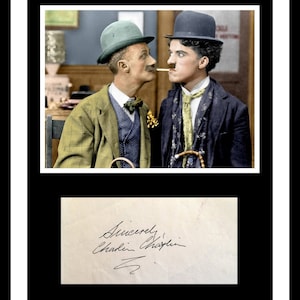 Ultra Rare - Charlie Chaplin - Hollywood Comedy Legend - Authentic Hand Signed Autograph