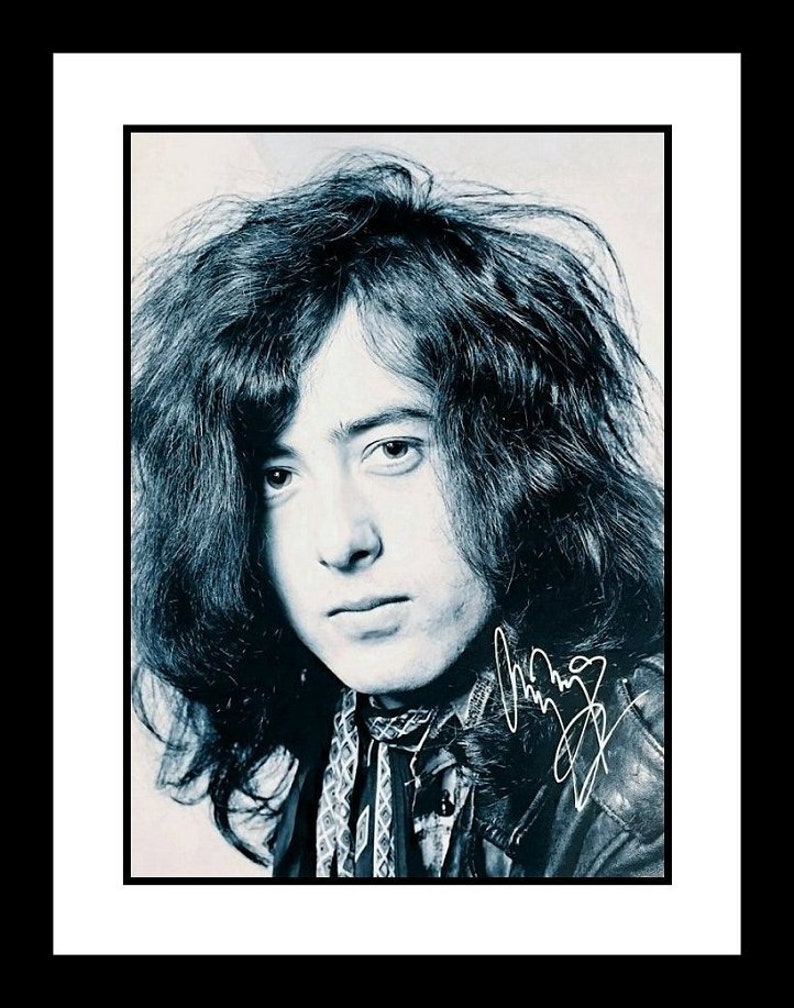 Ultra Cool Led Zeppelin Jimmy Page Authentic Hand Signed Etsy