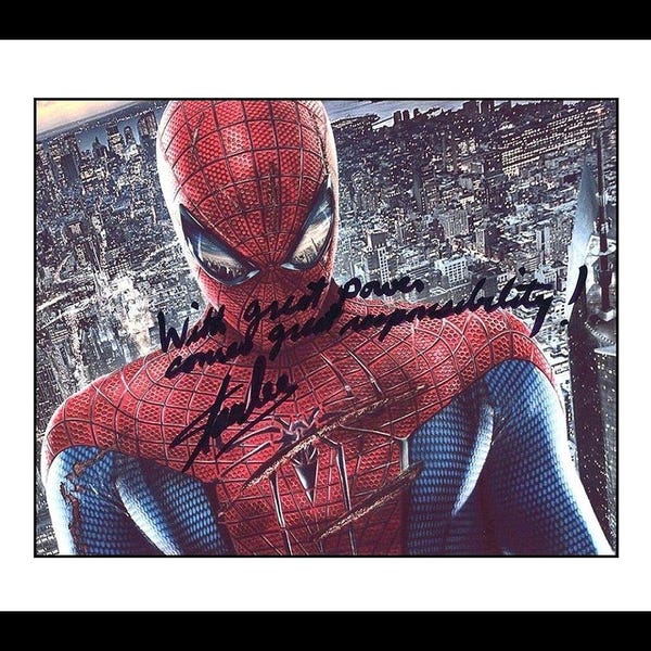 Ultra Rare - Spider-Man - Stan Lee - Marvel Comics - Authentic Hand Signed Autograph