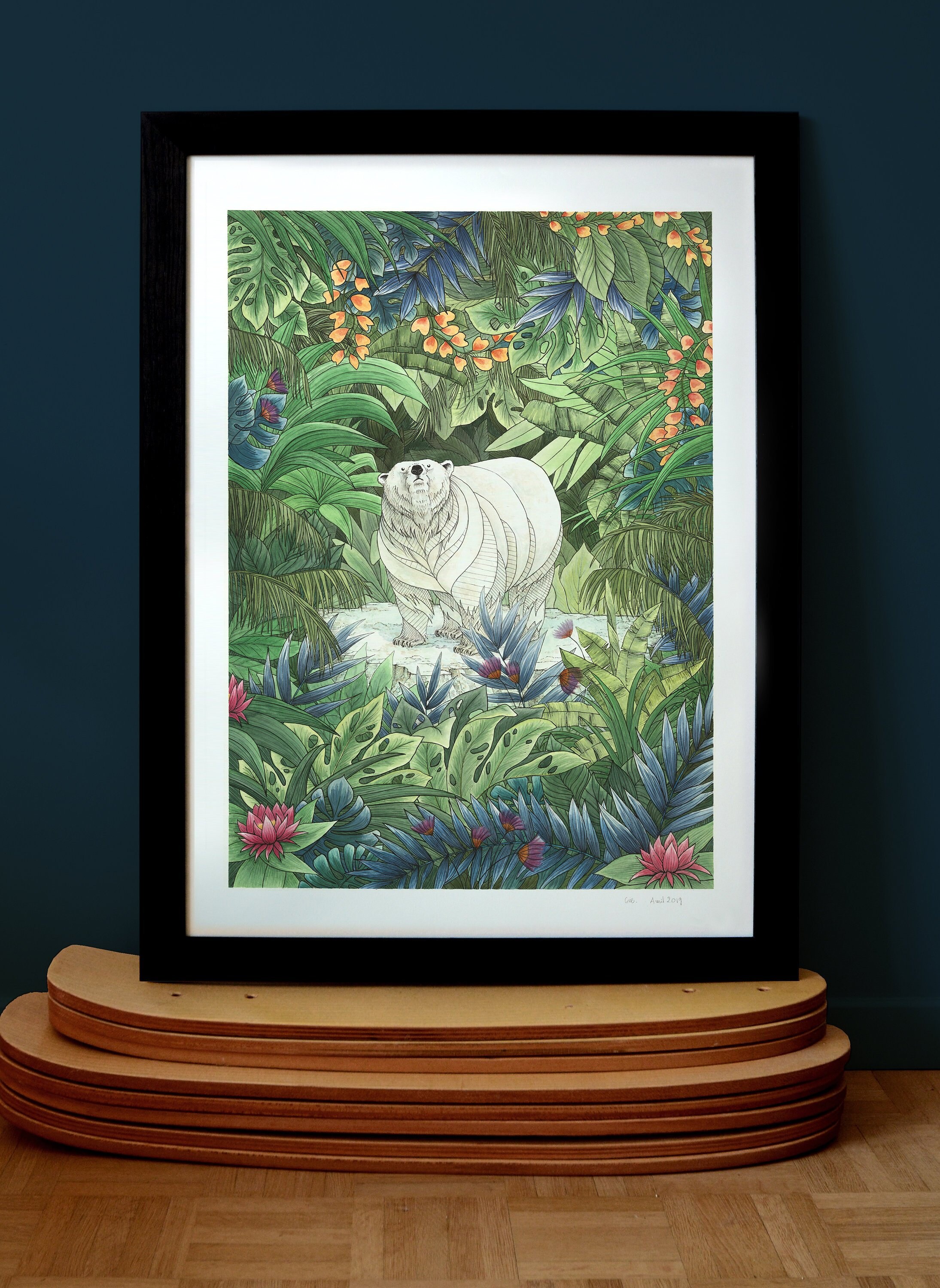 Illustration, Ours Polaire Dans La Jungle