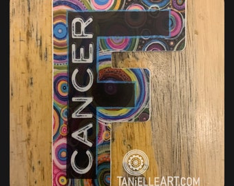 F CANCER - Langlebige Vinyl-Aufkleber (5 cm x 7 cm)