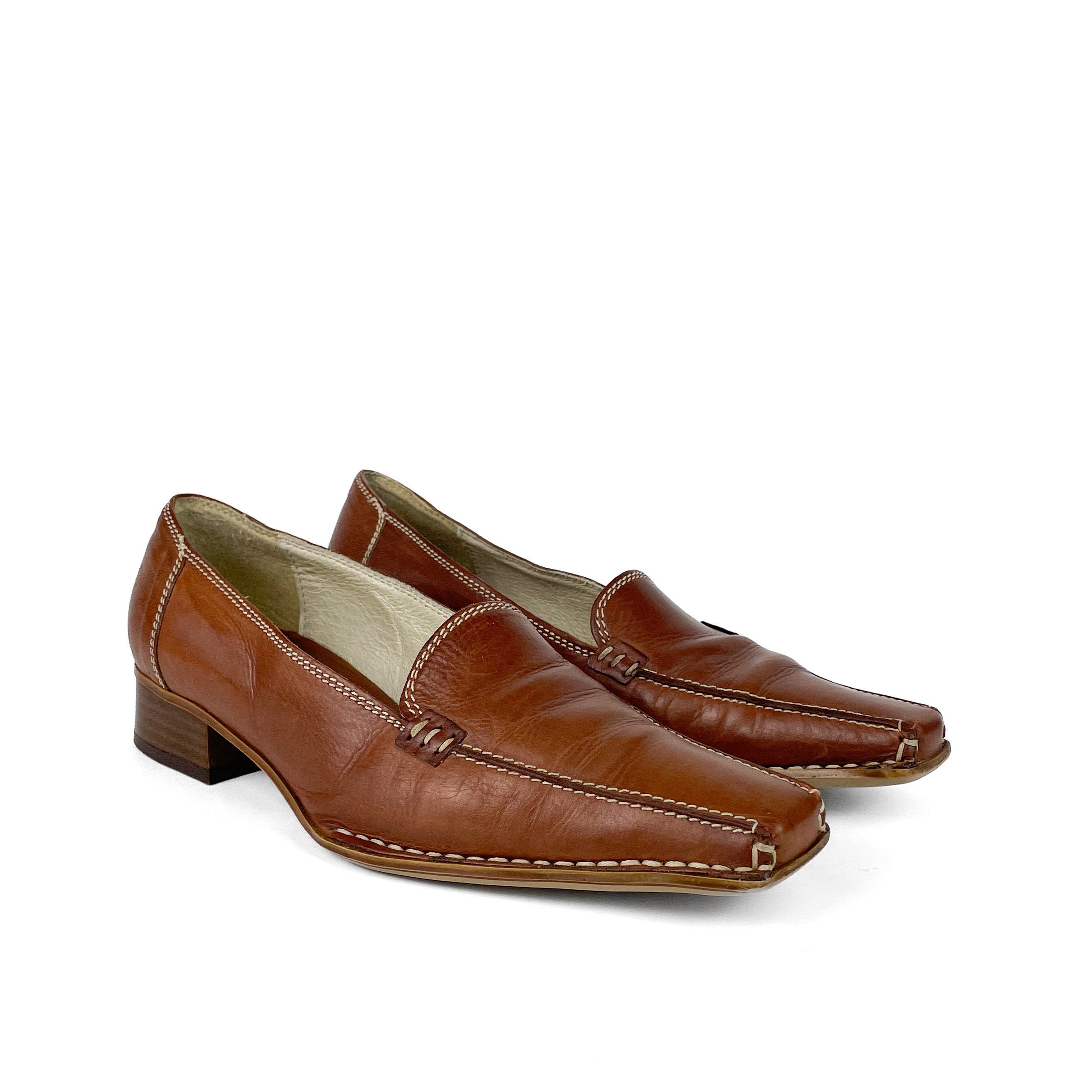 Louis Vuitton, Shoes, Vintage Authentic Louis Vuitton Brown Leather Loafers  Mens Size Us Eu43
