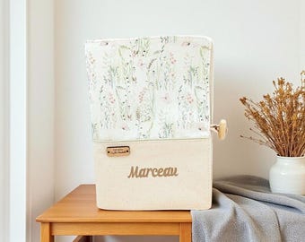 Personalized health record book cover with name, Wildflowers, Dried flowers