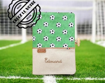 Personalized Football Baby Health Record Book Cover - Baby's Named Health Record Book Cover, Baby Boy Gift with Football Design