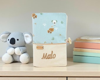 Personalized health record book cover with name, koala