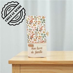 Personalized Floral Family Record Book Cover - Wedding or Birth Gift - for newlyweds