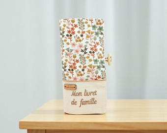 Personalized family record book cover, liberty flowers, personalized gift, personalized wedding gift, personalized family Christmas gift