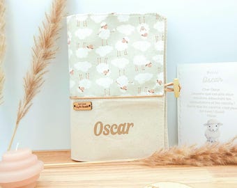 Personalized health record cover, sheep theme