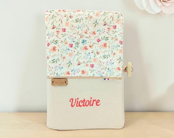 Personalized Baby Health Record Book Cover - Design Your Own Floral Pattern - Handmade Cover - Custom-Made Newborn Gift