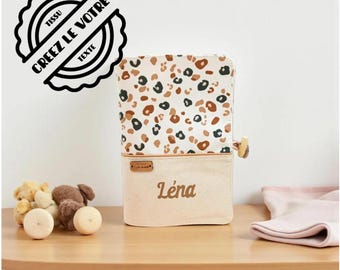 Personalized Baby Health Record Book Cover - Leopard Print - Personalized Baby Gift