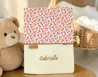 Personalized baby health record book cover - Create your own floral design - Handmade health record book cover - Personalized baby gift