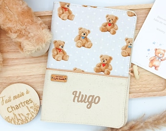 Personalized health record cover, teddy bear, Teddy Bear