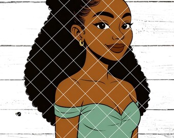 Black Girl Magic Clipart | Stylish Woman PNG, JPEG (Digital Download)