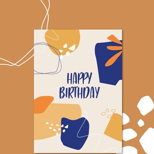 Grußkarte "Happy Birthday" Postkarte A6 Geburtstagskarte