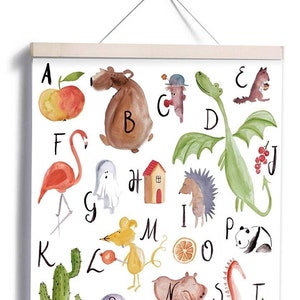 ABC Poster - Big, Colorful Learning Fun in A3, Learning Poster, Alphabet Poster Boy Girls Print Deco Kids Alphabet Letters Letter Poster