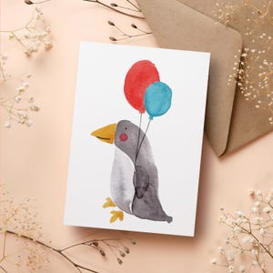 Grußkarte Pinguin Postkarte A6 Tiere