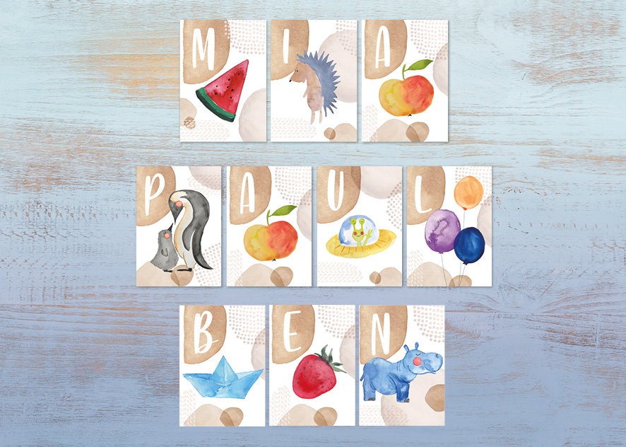 ABC Card Set 26 Letter Cards - Etsy