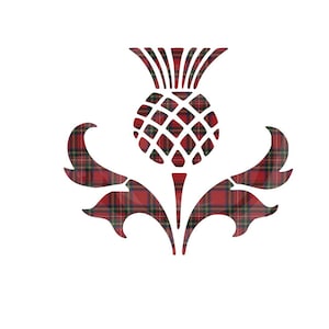 Schotse distel Tartan digitale SVG afdrukbare gesneden bestand Schotse nationale embleem