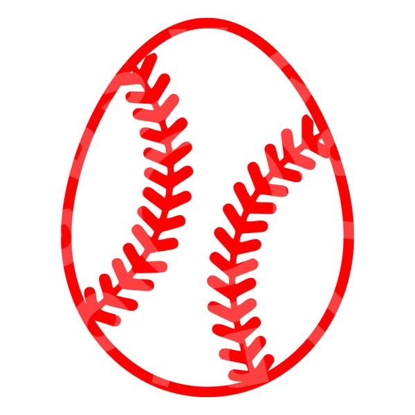 Baseball Laces Easter egg SVG Printable Cut File for Silhouette Cricut Design Space