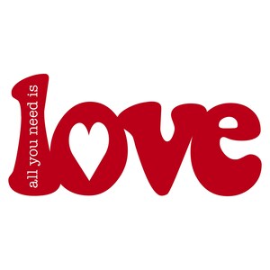 Valentine SVG Love es todo lo que necesita corazón SVG imprimible, archivo cortado, silueta, cricut, sublimación, tarjetas de San Valentín, camisetas, regalos de San Valentín