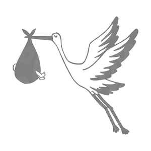 Nouveau bébé SVG, Cigogne SVG, Nouvelle arrivée, Félicitations pour la naissance du bébé, Fichier coupé, Image imprimable pour l’artisanat / décorations, nouveaux cadeaux de bébé