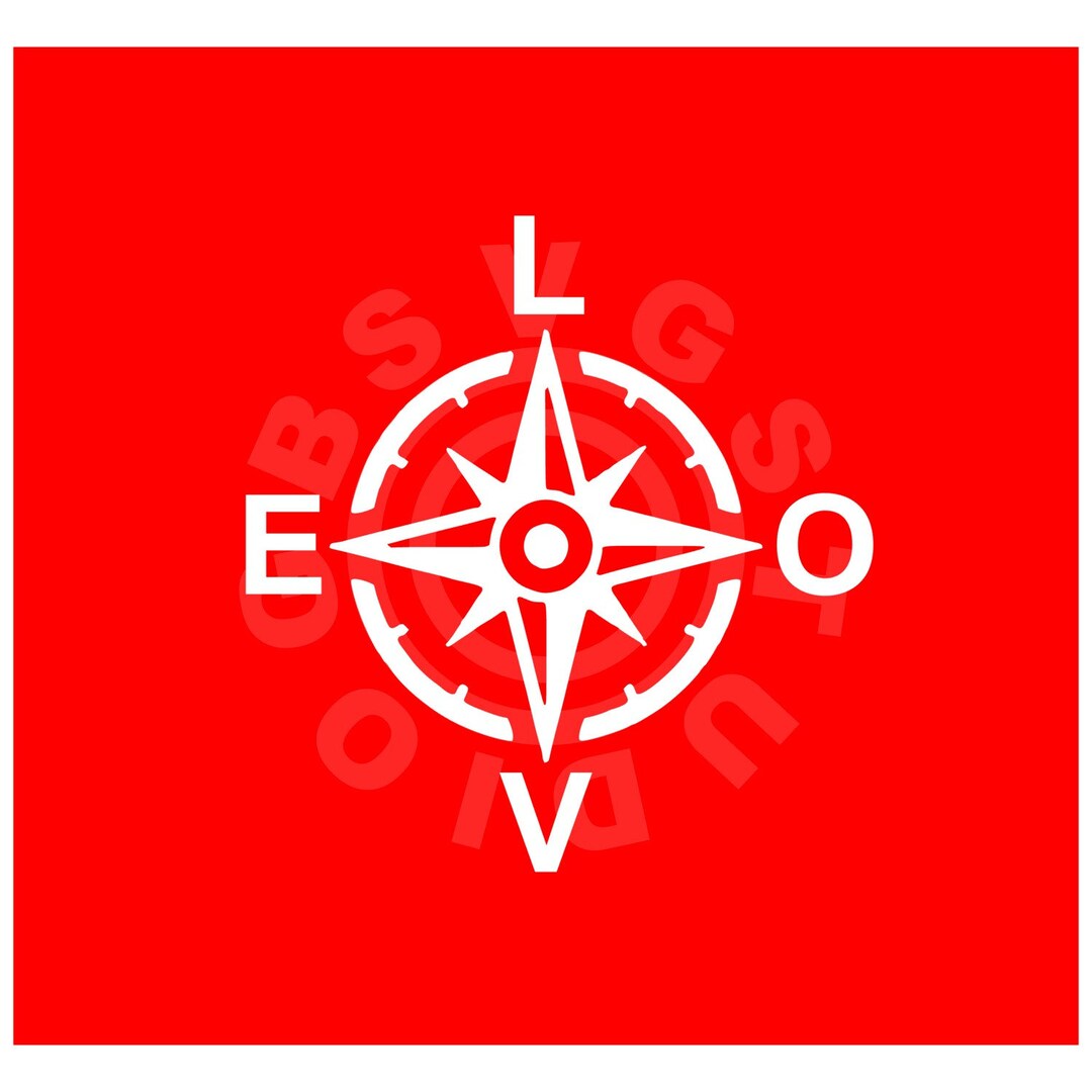 Valentine Compass Love SVG: Nautical Cut File (digital Download) - Etsy