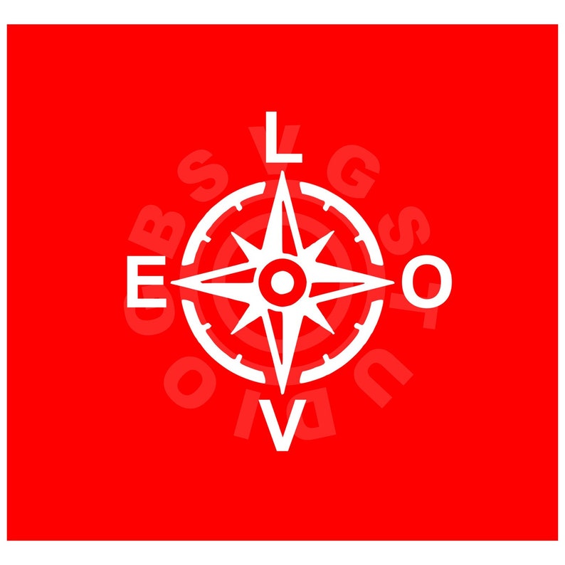 Valentine SVG Compass SVG Love SVG Nautical Svg Printable Cut File for Silhouette Cricut Design Space