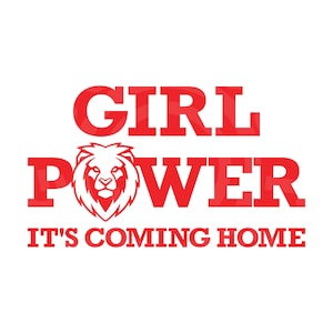 Girl Power Löwin Digital Druckbare SVG Cut File England Three Lions Damen Damen Mädchen Englisch Fußball It es Coming Home