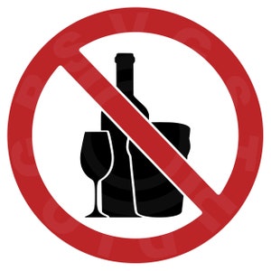 No Drinking Sign / No Alcohol Sign / Pubs Closed Sign / SVG Cut File , pdf, png, jpeg, Instant Download