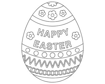 Easter Egg Coloring Page Easter Egg Colouring in Page easter Egg