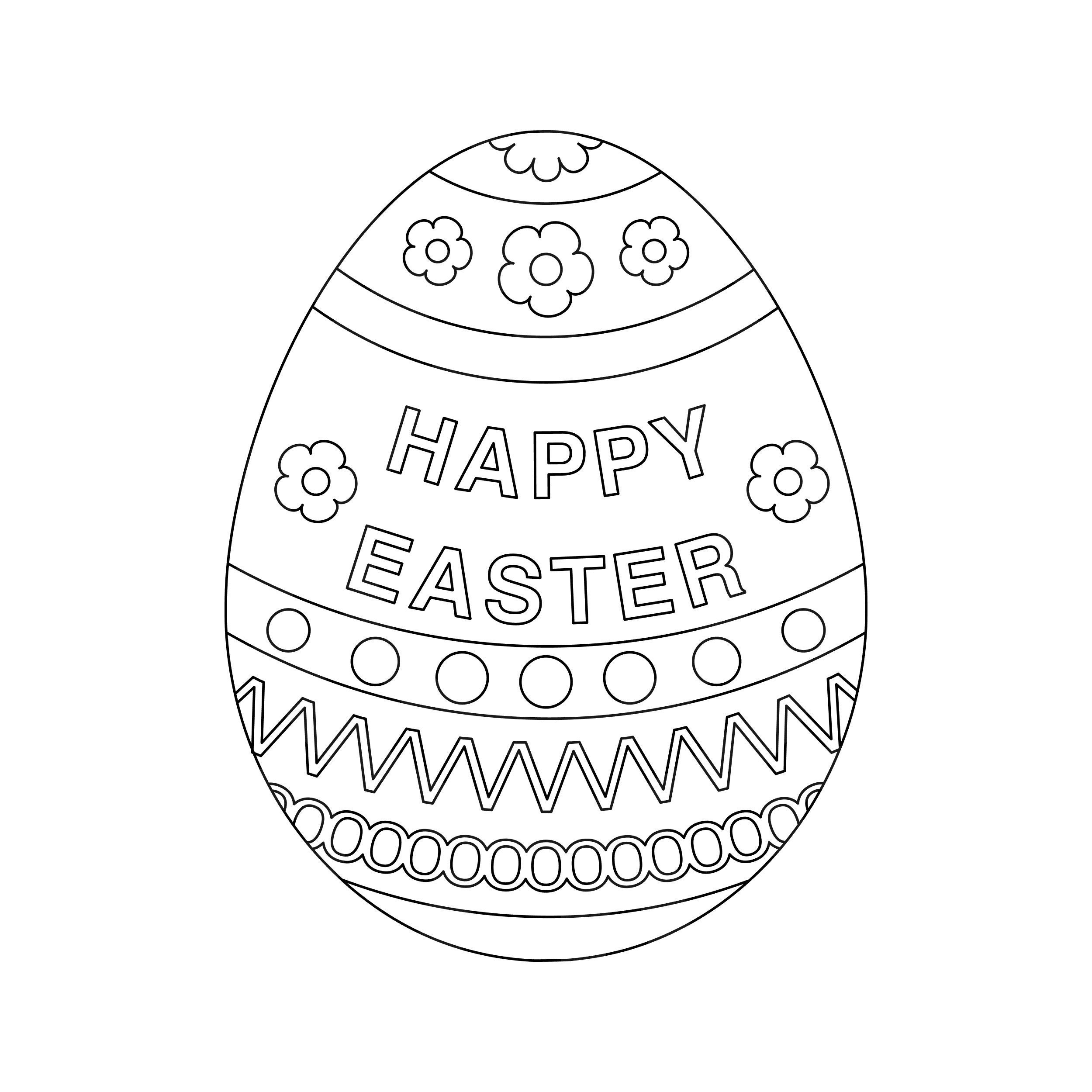 Detailed Easter Egg Coloring Pages