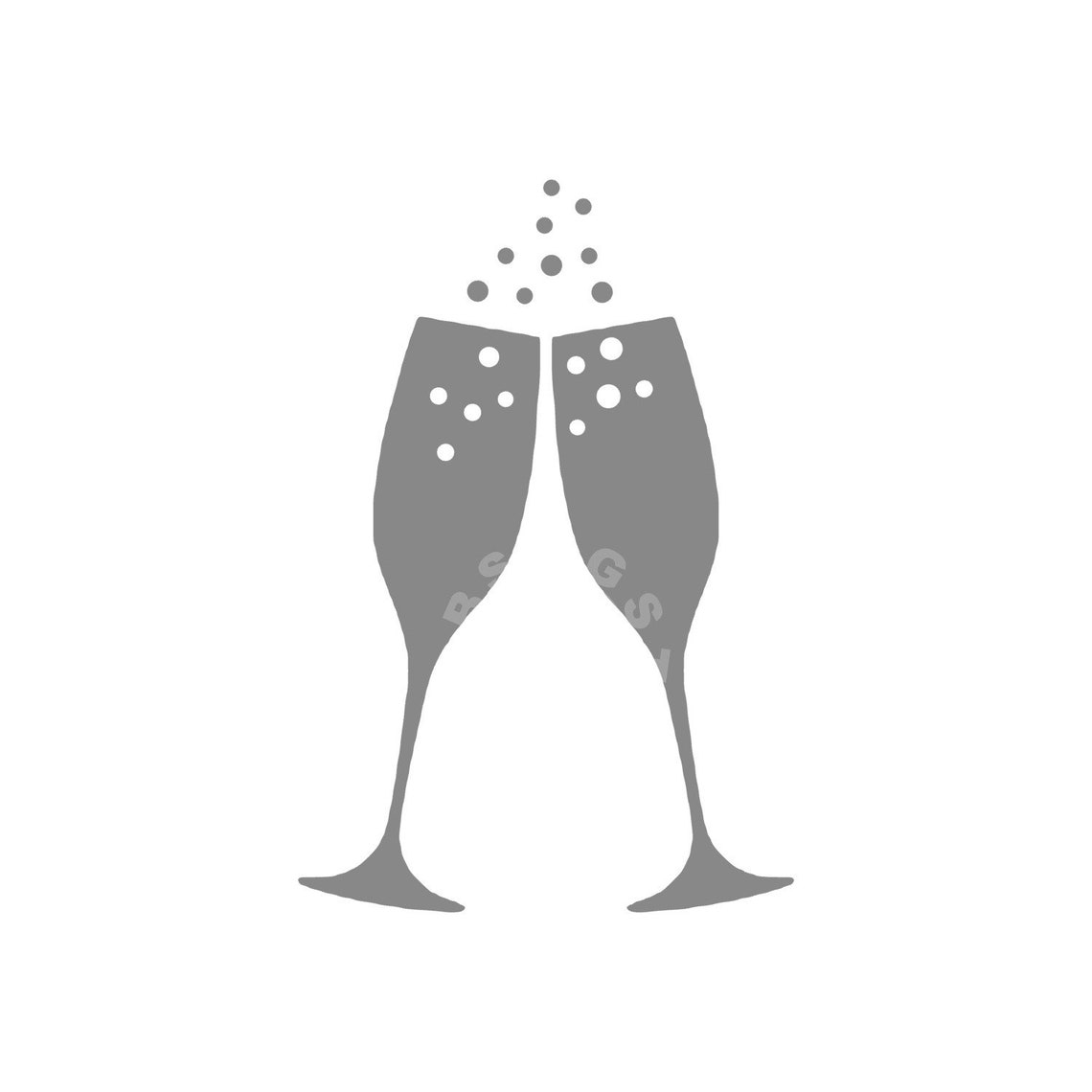 Champagne Flutes SVG. Bubbly Prosecco Glasses Printable Cut Etsy Ireland