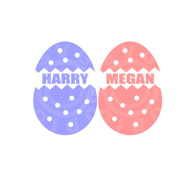 Easter Svg Easter Egg Monogram Svg Split Easter Egg Svg Etsy