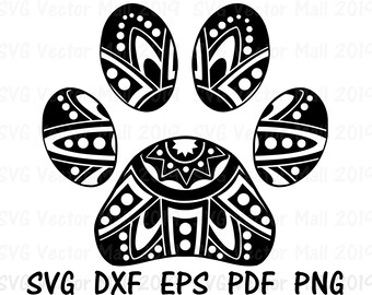 Download Paw Mandala Svg Etsy