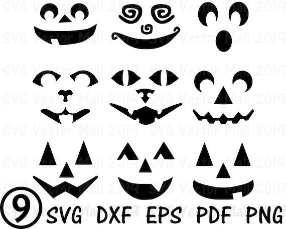 Download Halloween Svg Jack O Lantern Pumpkin Faces Pumpkin Svg Etsy