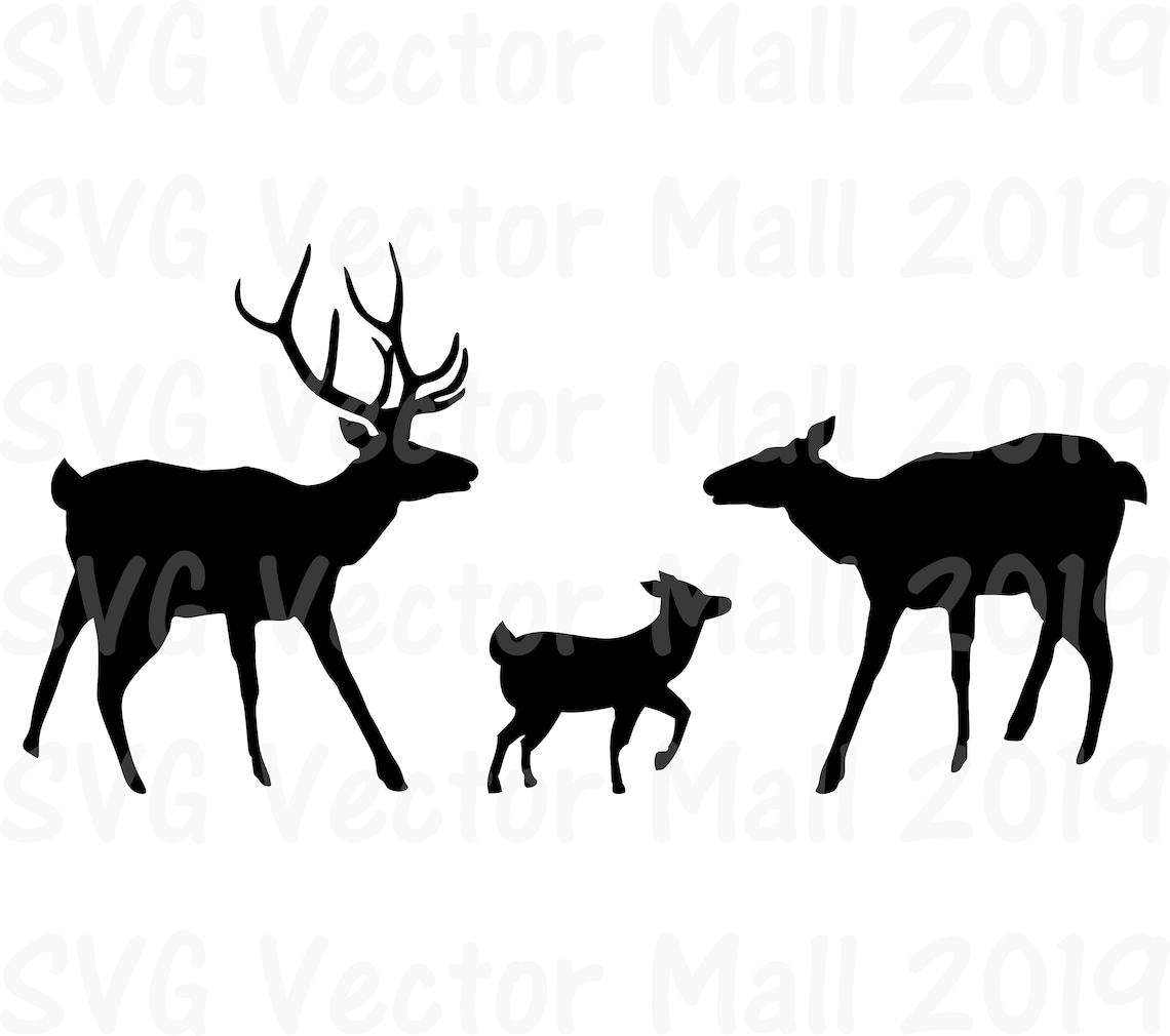 Download Deer family SVG Deer Svg Stag Buck svg Doe svg Fawn | Etsy