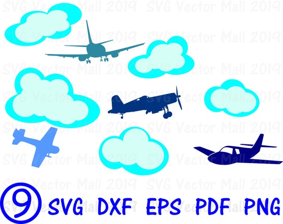 Download Free Airplane Svg Plane Clipart Airplane Svg Clouds Svg Etsy SVG Cut Files