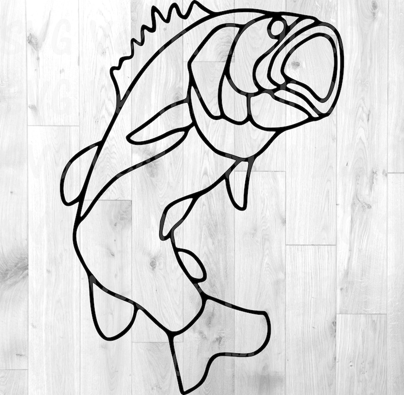 Download Large Mouth Bass Fish Vector Black Bass Silhouette Fish Svg Bass Fish Outline Clipart Bass Svg Scrapbooking Papercraft Efp Osteology Org