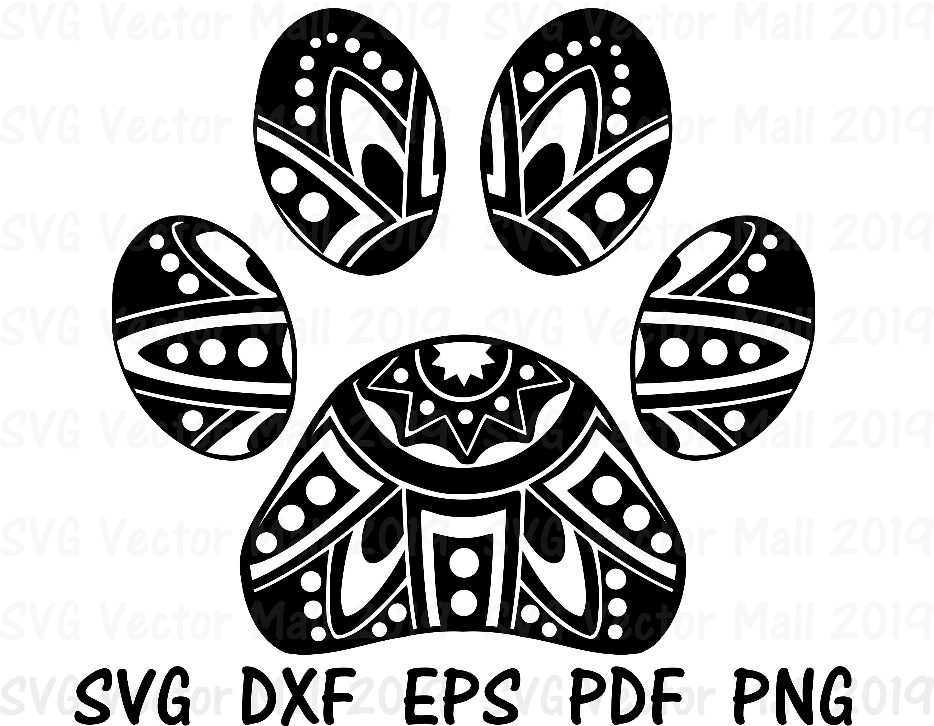 Download Mandala svg Mandala paw Dog paw svg clipart Mandala svg | Etsy