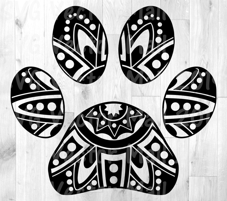 Download Mandala svg Mandala paw Dog paw svg clipart Mandala svg | Etsy