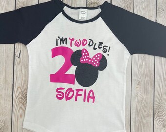 Minnie Mouse 2nd Birthday Shirt: Personalized Pink Party Outfit