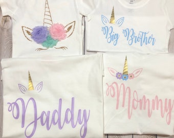 Unicorn Birthday Family Shirts: Matching Party Outfits