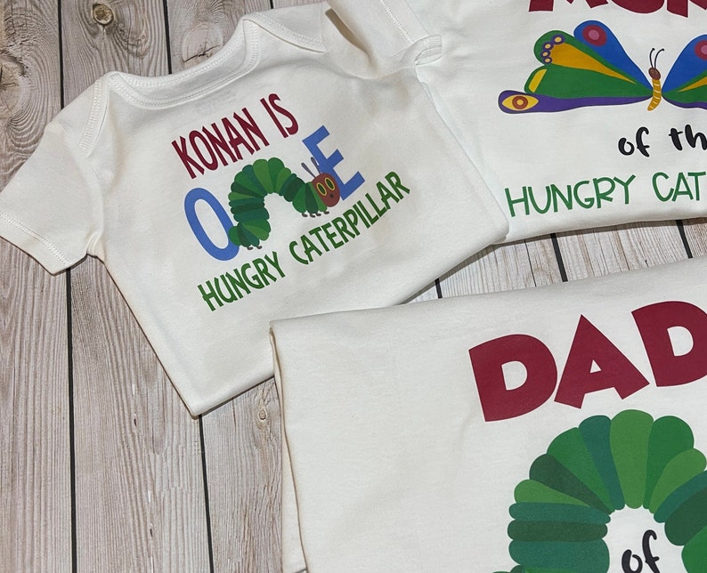 The very hungry caterpillar first birthday shirts hungry caterpillar party hungry caterpillar shirt hungry caterpillar mom and dad shirts image 9