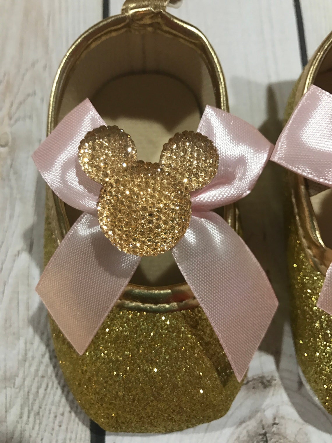Baby glitter shoes Minnie Mouse shoes first birthday glitter Etsy