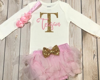 Newborn outfit girl, coming home outfit girl, baby shower gift girl, baby girl personalized outfit, baby girl princess outfit