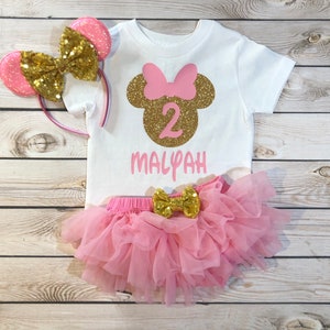 Minnie Mouse 2nd birthday outfit pink, Minnie Mouse birthday party, Mickey Mouse party toddler, 2nd birthday outfit girl